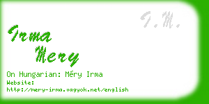 irma mery business card